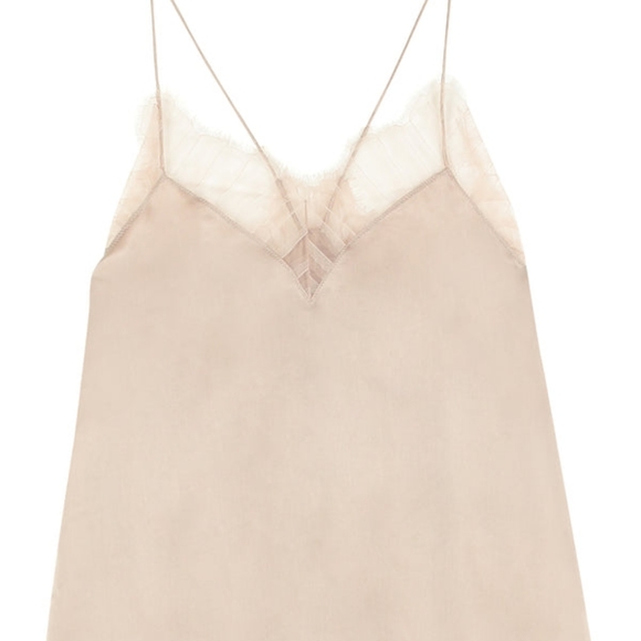 NEW Storia Womens Small Beige Keep it Simple Lace Camisole Tank Top Racerback - Picture 4 of 15